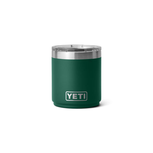 YETI Rambler 10 oz Stackable Lowball 2.0, Vacuum Insulated, Stainless Steel with MagSlider Lid, Black Forest Green