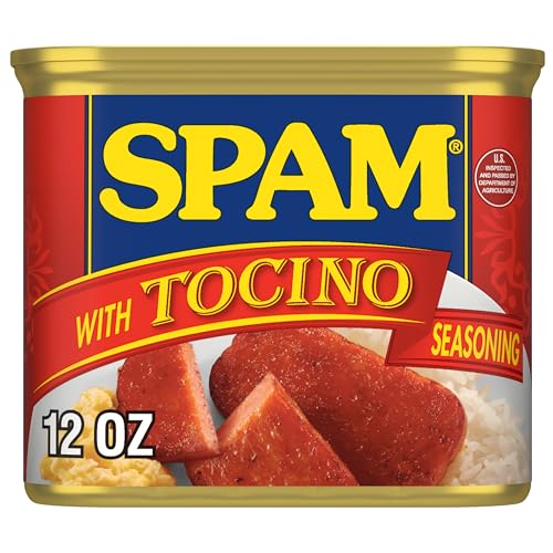 SPAM with Real HORMEL Bacon, 7 g protein, 12 oz (Pack of 12)