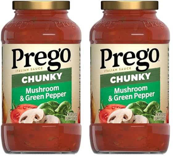 Prego Traditional No Sugar Added Pasta Sauce, 23.5 Oz Jar (Case of 6)
