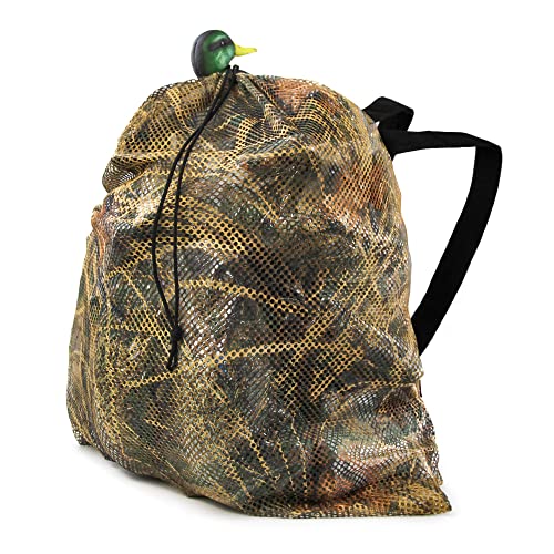 GUGULUZA Mesh Decoy Bags, Green/Camo Duck Decoy Bag for Goose/Turkey/Waterfowl/Pigeon, Light Weight Carrying Storage Backpack for Hunting