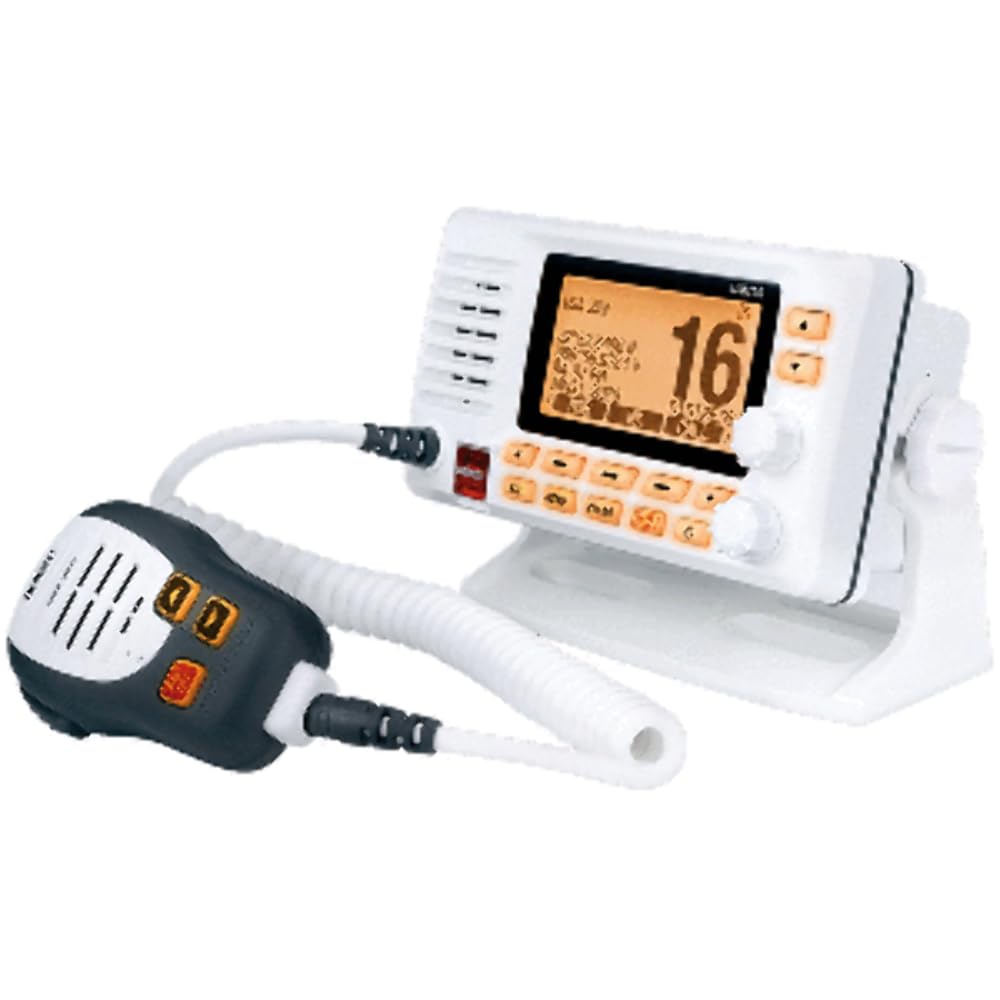 Uniden UM725GBT Marine VHF Radio, All USA, Canada, and Intl. Marine Channels, 1Watt/25Watt Transmit Power, Largest LCD Screen in Class, NOAA Weather Channels, Speaker Mic, GPS Built-in, and Bluetooth