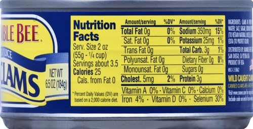 Snow's Ocean Chopped Clams Canned, 51 oz Can - 7g Protein per Serving - Gluten Free, No MSG, 99% Fat Free - Great for Pasta & Seafood Recipes