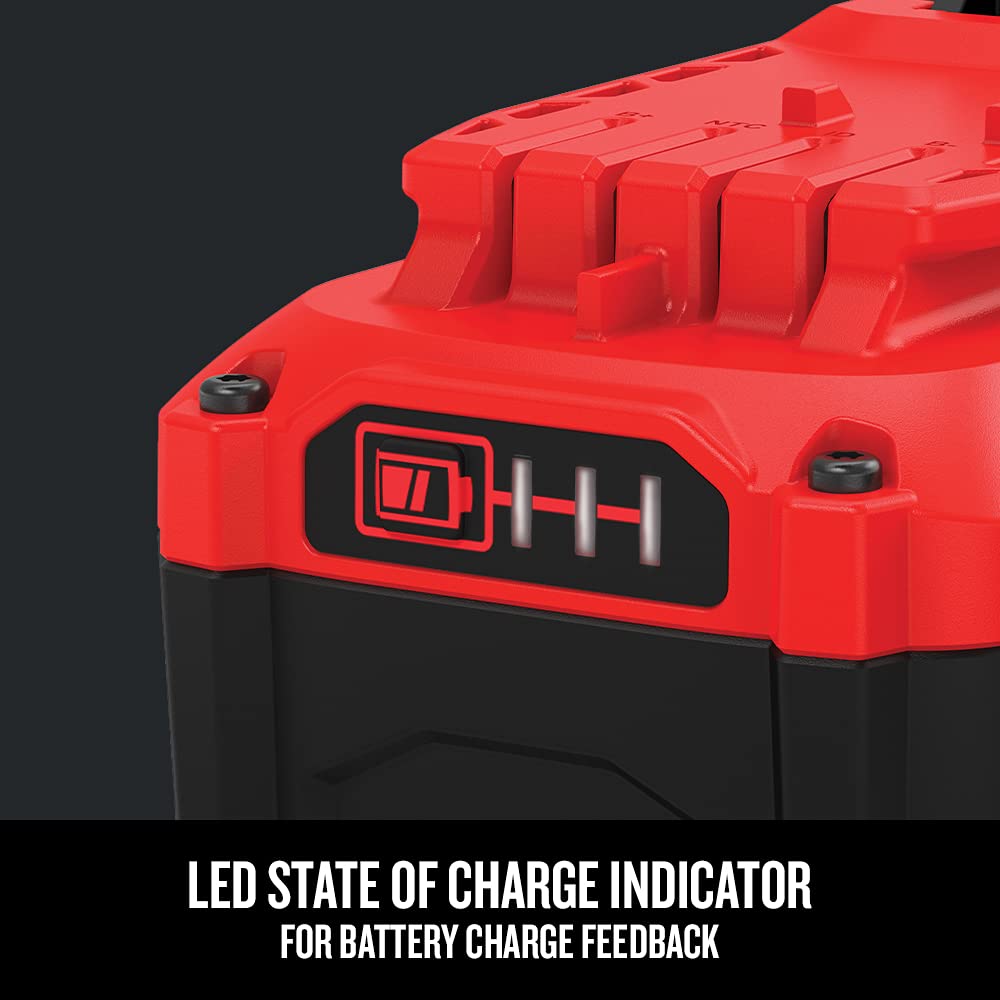 CRAFTSMAN 20V Power Tool Battery 2-Pack, Lithium-ion with Charger (CMCB204-2CK)