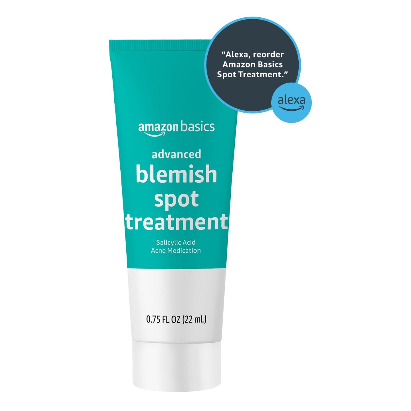 Amazon Basics Advanced Acne Spot Treatment with 2% Salicylic Acid Medication, Blemish Treatment, 0.75 Fluid Ounces, 1-Pack
