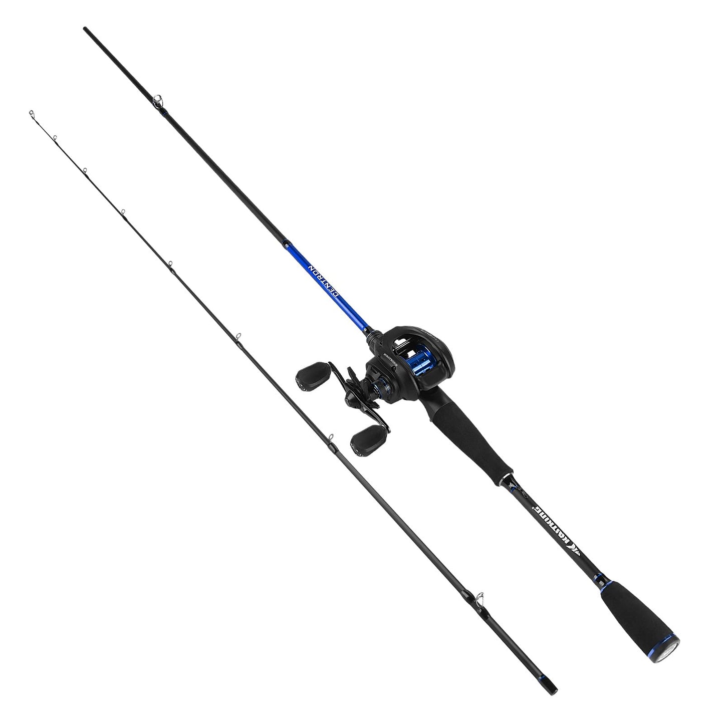 KastKing Centron Fishing Rod and Reel Combo, Spinning & Baitcasting Combos, IM6 Graphite 2Pc Blanks, Stainless Steel Guides with Ceramic Rings, Contoured EVA Handles & Fighting Butt