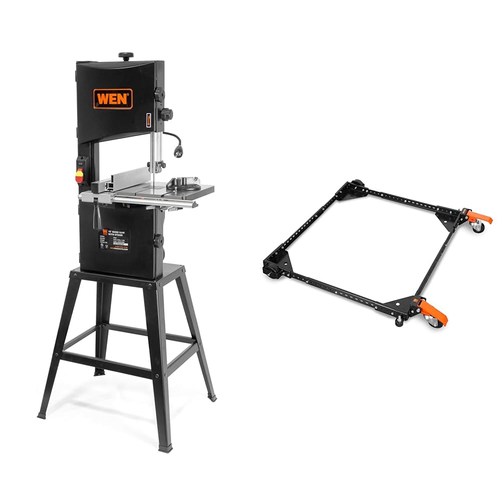 WEN Band Saw with Stand, 10-Inch, 3.5-Amp, Two-Speed (BA3962),Black