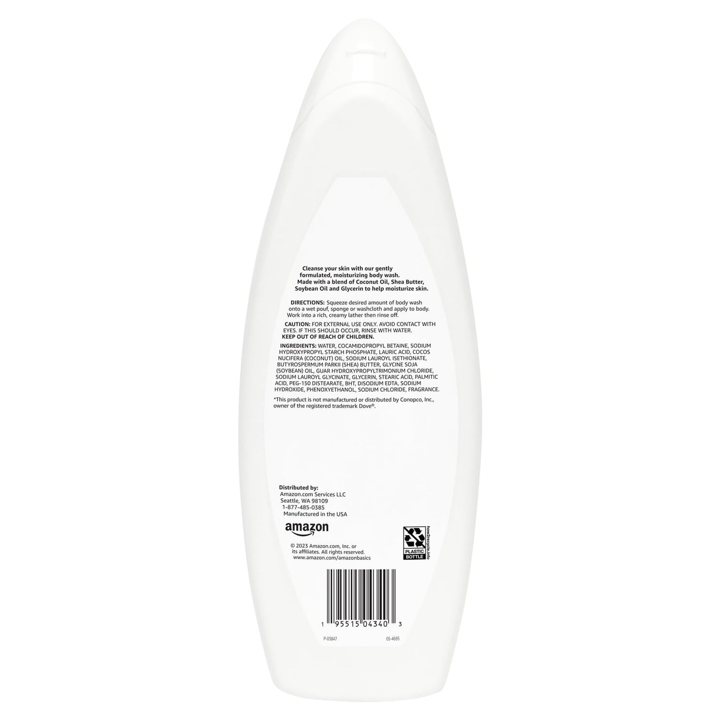 Amazon Basics Moisturizing Body Wash, Fresh Scent, Deep Moisture, Nourishing, Dermatologist Tested, 22 fl oz (1-Pack)