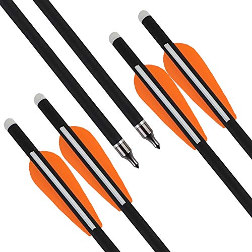 REEGOX Crossbow Bolts 16/18/20 inch Bio Crossbow Arrows with Moon Nocks and Removable Tips (Pack of 12)