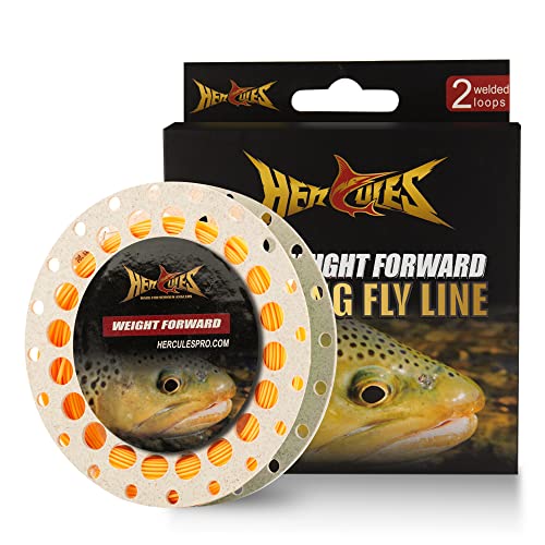 HERCULES Fly Fishing Line Floating Weight Forward Fly Line with Double Welded Loop