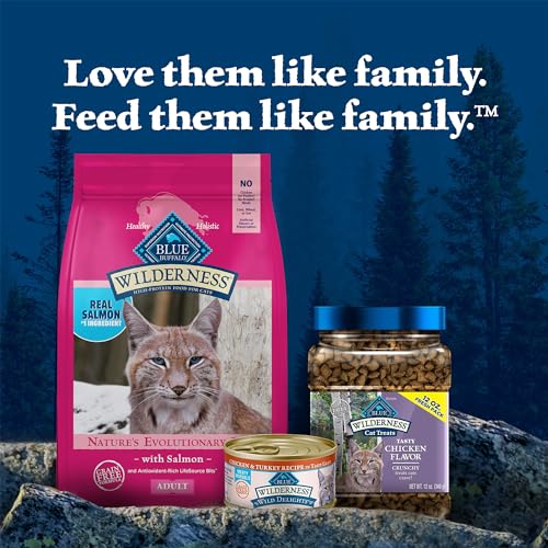 Blue Buffalo Wilderness Natural Adult Dry Cat Food, High-Protein and Grain-Free Diet, Supports Healthy Muscle Development and a Healthy Immune System, Chicken, 12-lb. Bag