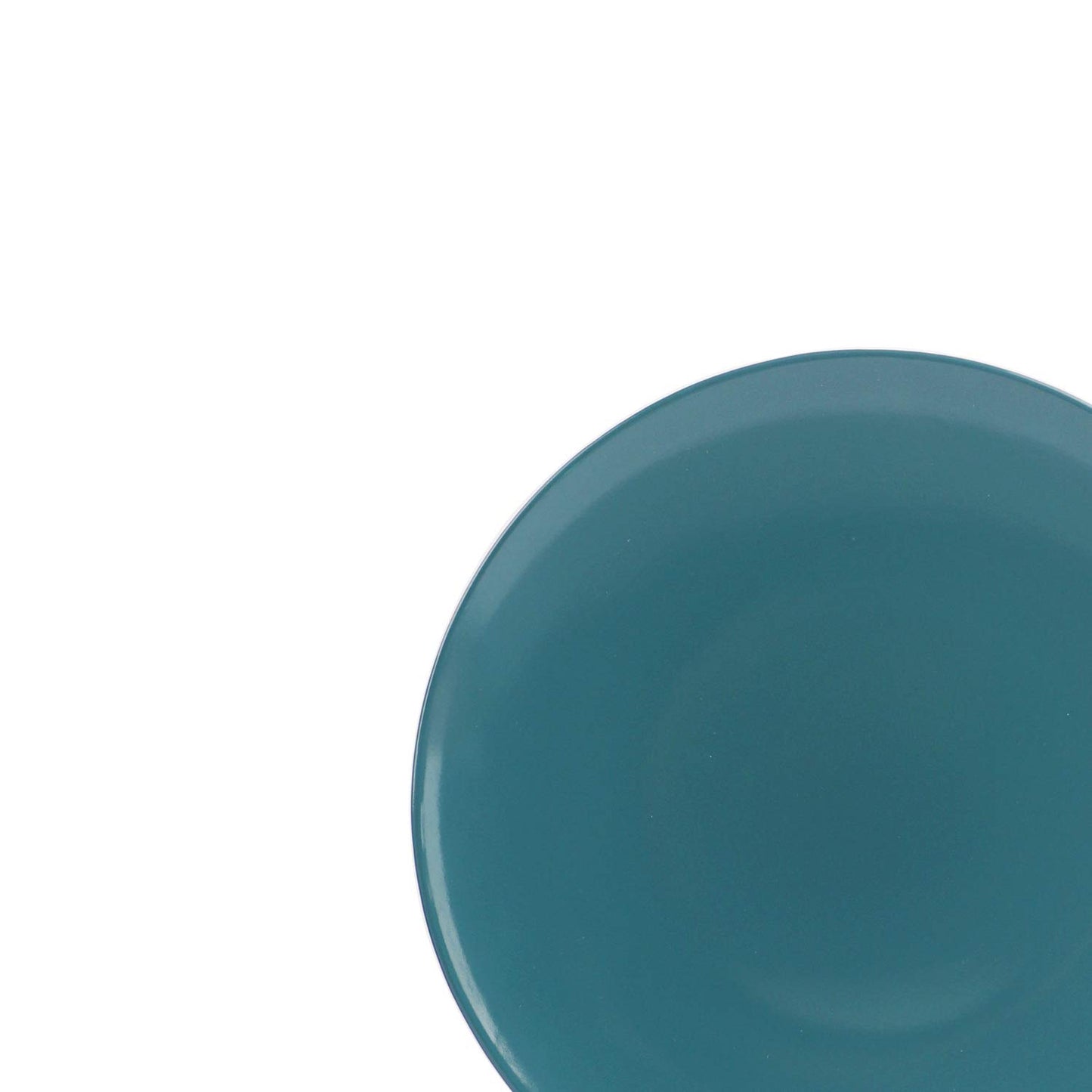 Amazon Basics 18 Pieces Dinnerware Sets, Plates and Bowls, Service for 6, Deep Teal