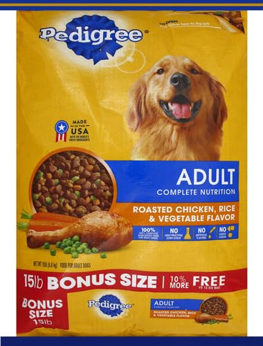 Pedigree Complete Nutrition Adult Dry Dog Food, Grilled Steak & Vegetable Flavor, 18 lb. Bag