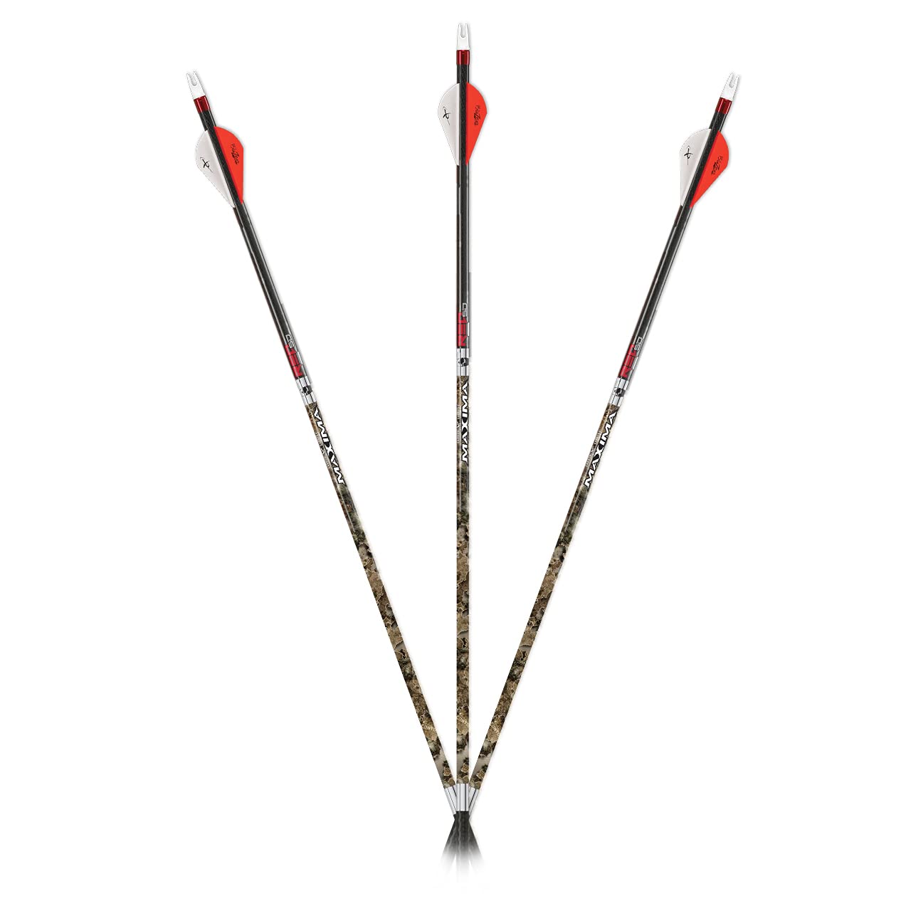 Carbon Express Maxima RED Contour SD in Mossy Oak, 6-Pack of Fletched Arrows, Available in 350 & 400 Spine