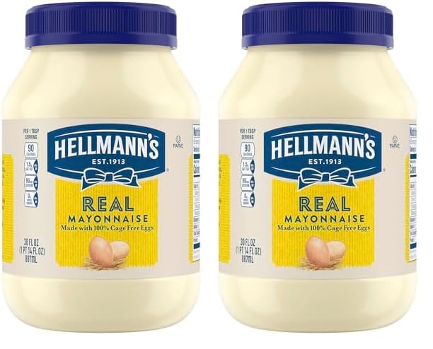 Hellmann's Mayonnaise Real Mayo 1 ct For A Creamy Sandwich Spread or Condiment Rich in Omega-3 ALA, Gluten Free 30 oz