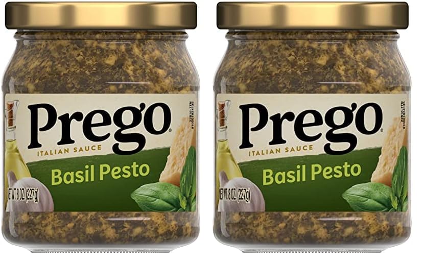 Prego Creamy Roasted Garlic Pesto Pasta Sauce, 14.5 oz Jar