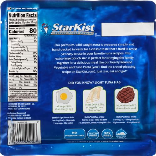 StarKist Chunk Light Tuna in Water, 2.6 Oz, Pack of 24
