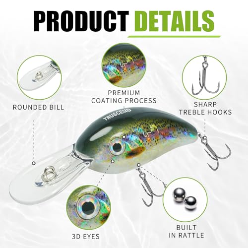 TRUSCEND Swimmax for Saltwater and Freshwater, Realistic Fishing Lures for Bass Trout Crappie Walleye Pike Bluegill Salmon, Swimbait for Bass Fishing, Amazing Fishing Gear Gifts for Family Fishing