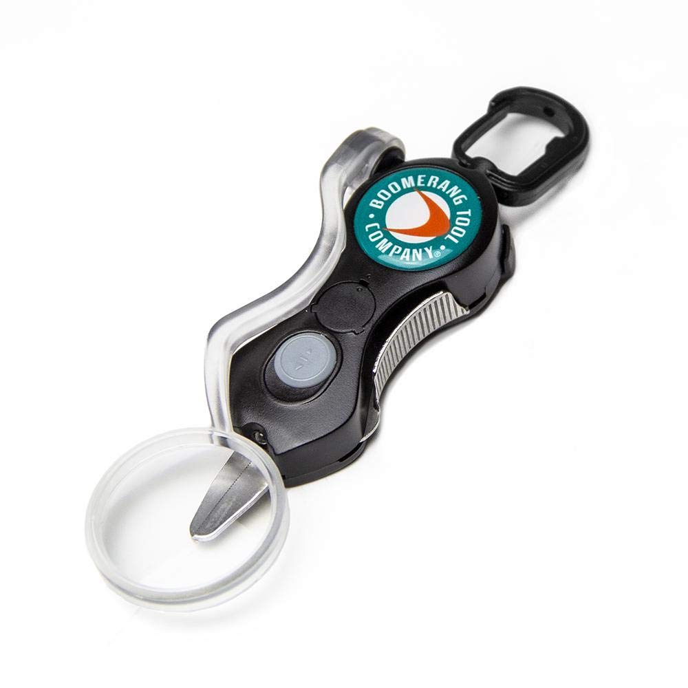 Boomerang Tool Company SNIP Fishing Line Cutters with Retractable Tether and Stainless Steel Blades that Cut Braid, Mono and Fluoro Lines Clean and Smooth!