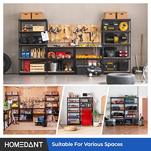 HOMEDANT 5 Tier Laminated Boltless Heavy Duty Garage Storage Adjustable Wide Size Metal Shelving Unit Utility Rack Shelves Organization Multipurpose Shelf Shed Warehouse 47.7"W x 24.1"D x 71.3"H 2Pack
