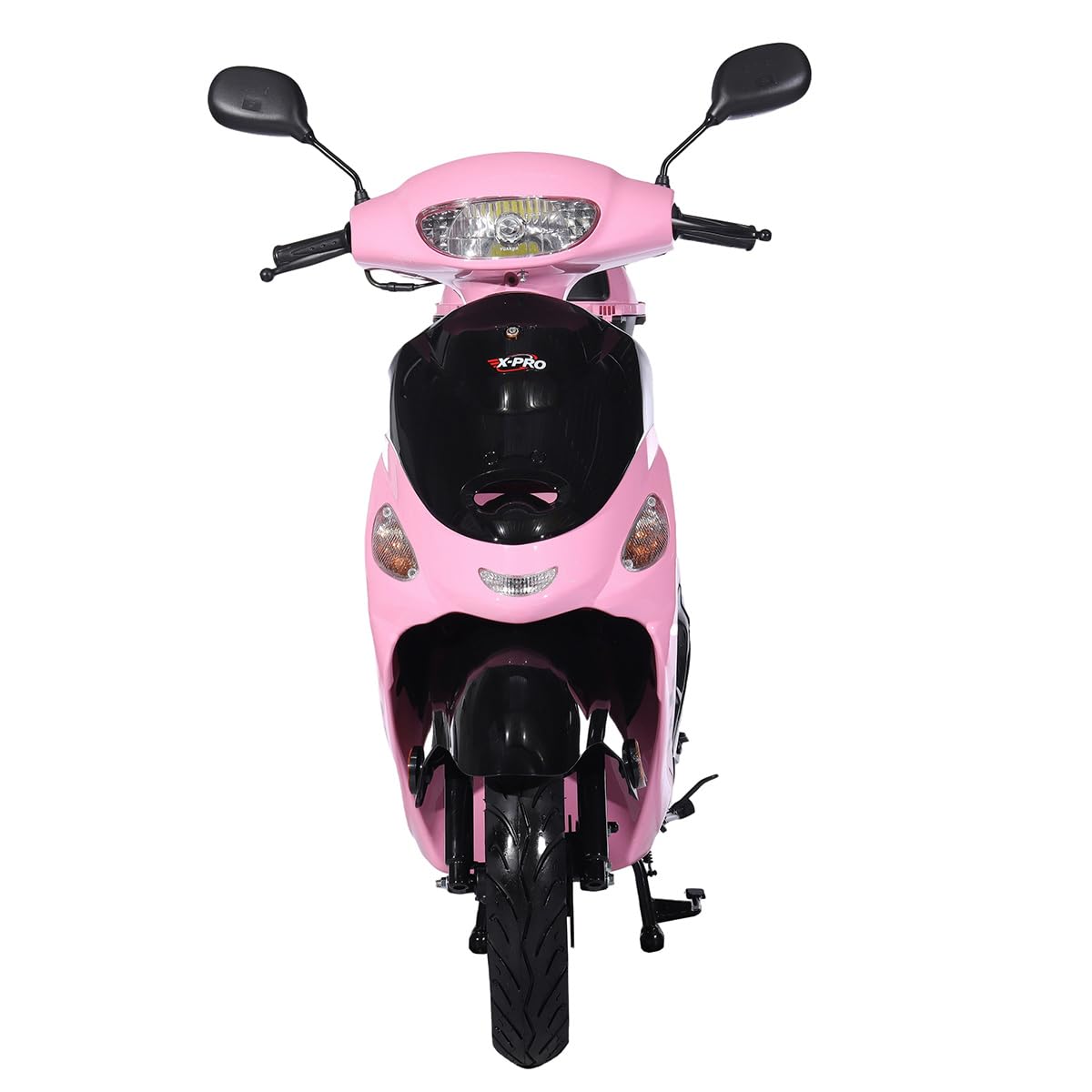 X-PRO Milos 50 Moped with 10" Aluminum Wheels, Electric/Kick Start! (Red)