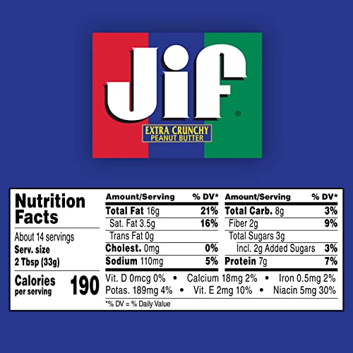 Jif Creamy Peanut Butter, 16 Ounces (Pack of 3)