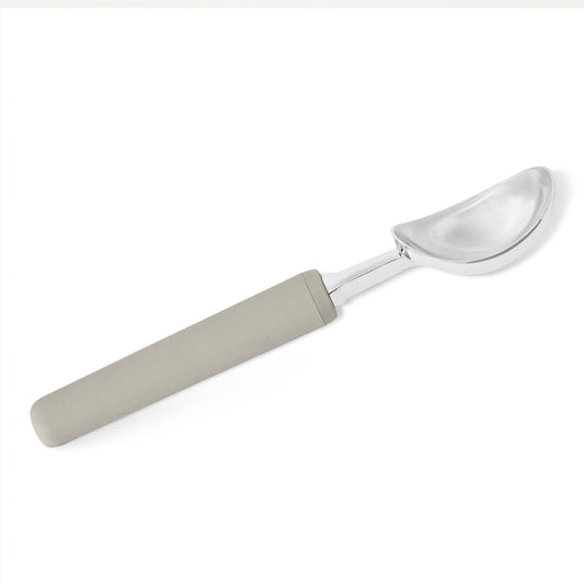 Amazon Basics Ice Cream Scoop, Soft Grip Handle, Dishwasher-Safe, Linen Gray