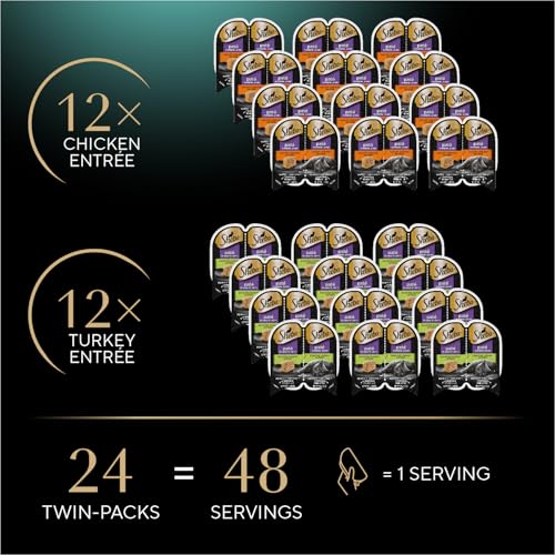 Sheba Perfect Portions Wet Cat Food Pate with Sustainable Salmon, Signature Seafood Entree, and Tender Whitefish and Tuna Entree Variety Pack, 2.6 oz. Twin Pack Trays (24 Count, 48 Servings)