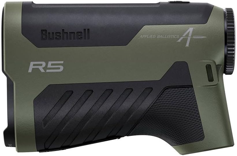 Bushnell R5 2000 AB Laser Rangefinder for Hunting and Shooting, 6x25mm, Bluetooth Connectivity, Applied Ballistics Ultralite, HD Optical System, IPX4 Waterproof, Includes Vault Lite Pouch