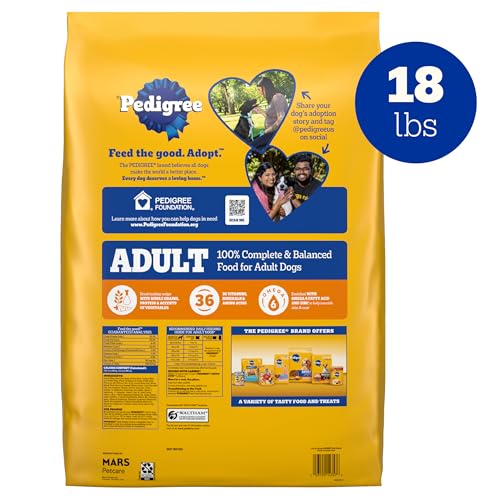 Pedigree Complete Nutrition Adult Dry Dog Food, Grilled Steak & Vegetable Flavor, 18 lb. Bag