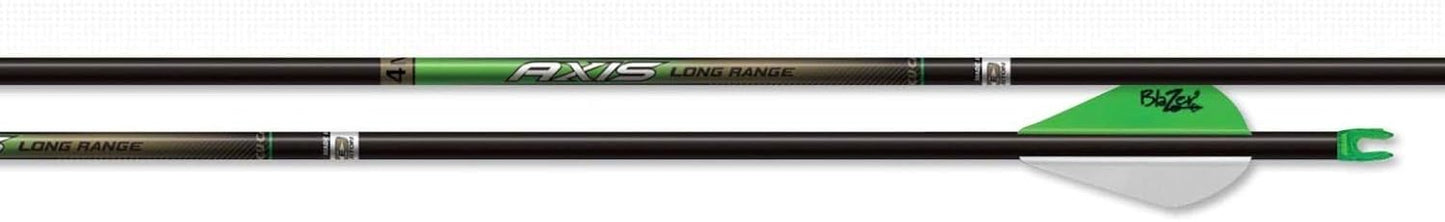 Easton Archery Axis 4MM 340 Arrows - Long Ranfge (.003) 2 inches Blazer Vanes-6PK-430123
