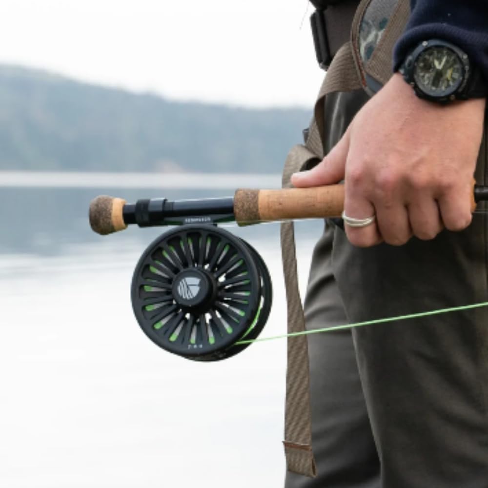 Redington Crosswater Fly Fishing Outfit – 4-Piece 9’ 5WT Fly Rod with Crosswater Reel, Rio Mainstream WF5F Fly Line & Zippered Travel Case – Complete Starter Kit