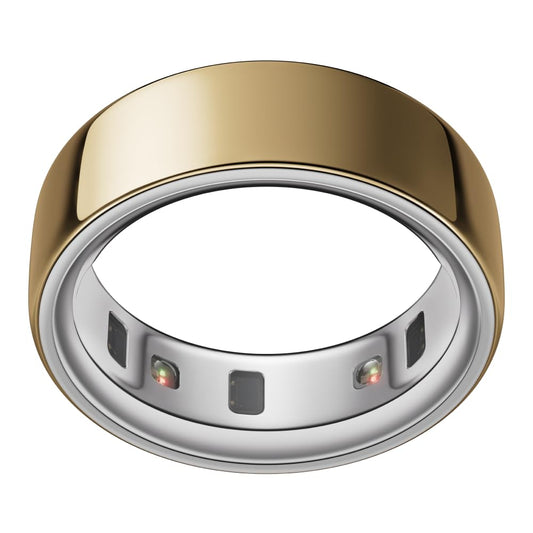 Oura Ring 4 - Gold - Size 9 - Smart Ring - Unique Sizing, Not Standard US Ring Sizes - Size First - Sleep Tracking Wearable - Heart Rate - Fitness Tracker - Up to 8 Days of Battery Life