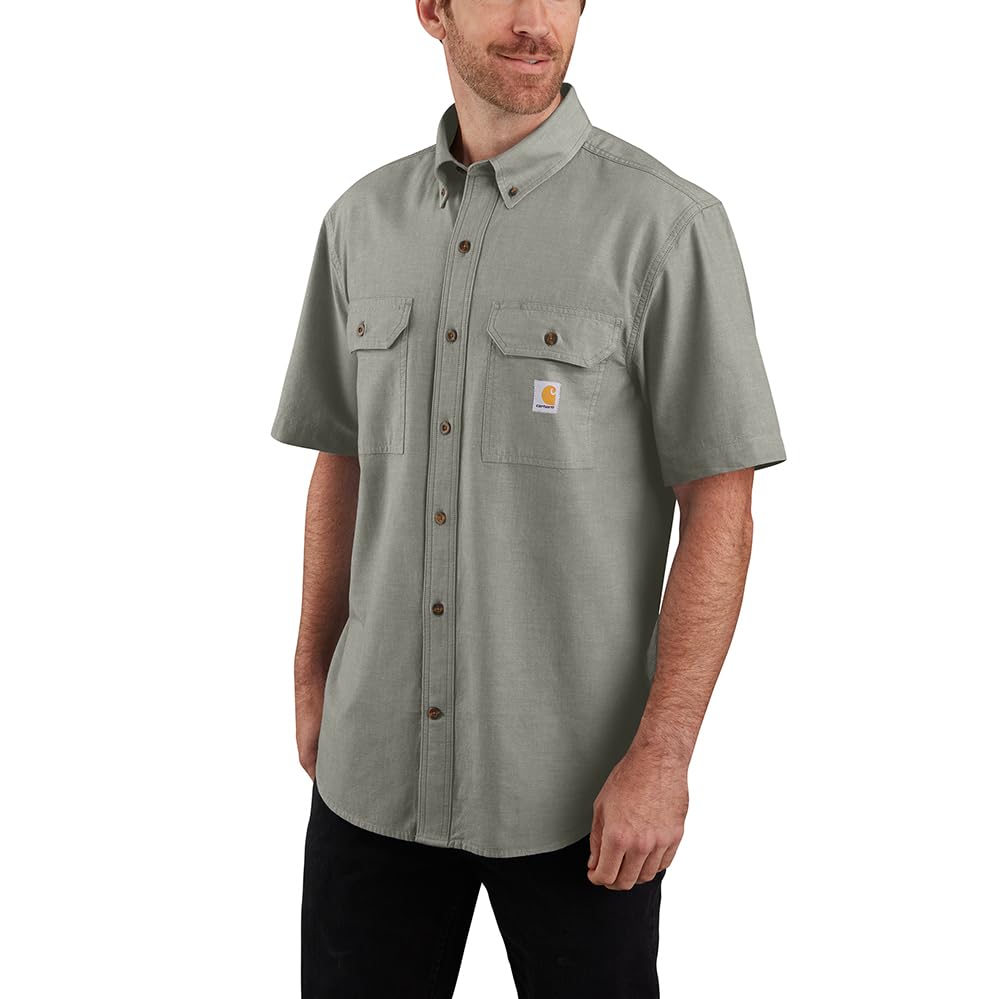 Carhartt Men's Loose Fit Midweight Chambray Short Sleeve Shirt