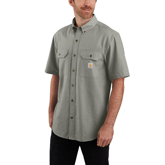 Carhartt Men's Loose Fit Midweight Chambray Short Sleeve Shirt