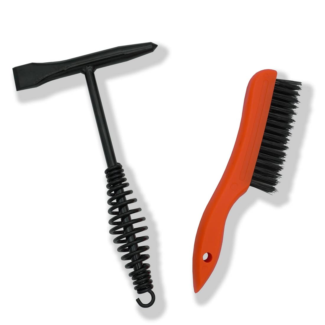 Welding Chipping Hammer with Coil Spring Handle,10.5",Cone and Vertical Chisel,10" Wire Brush