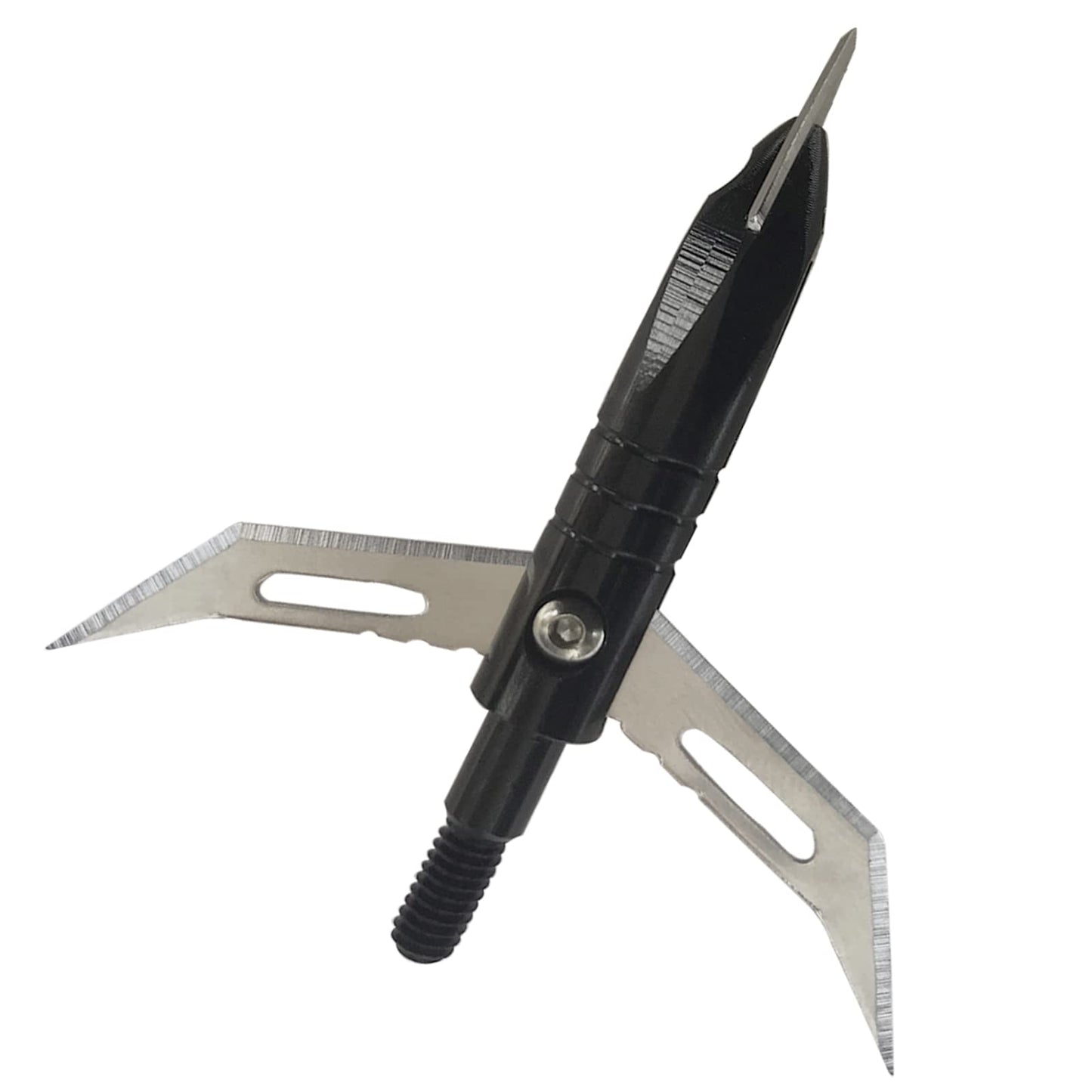 12pcs Hunting Broadheads 100 Grain Archery Broadheads New Stell Broadheads + 1 pcs Black Broadhead Case for Arrowheads