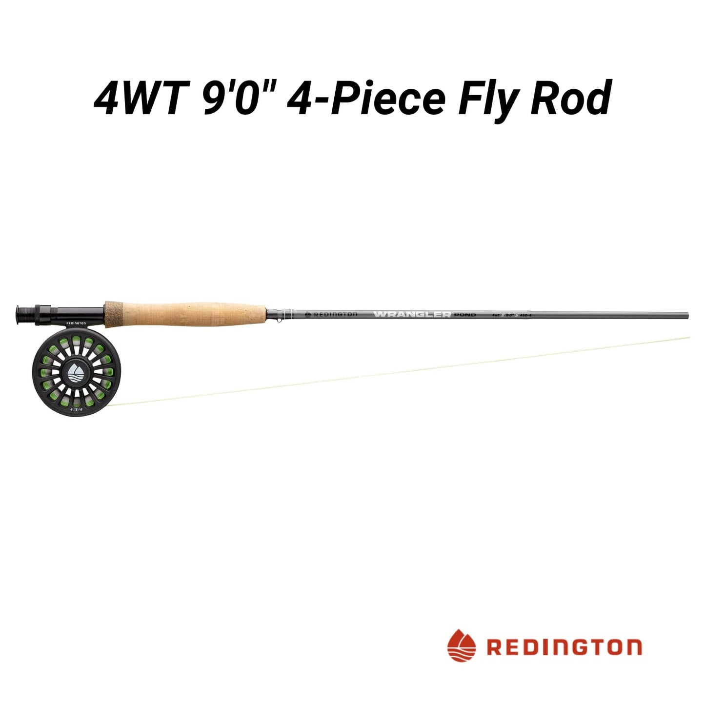 Redington Wrangler Fly Fishing Kit, Medium Fast Action Rod, Crosswater Reel, Fly Line, Leader, & Carrying Case