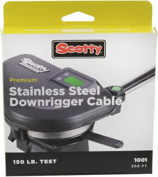 Scotty #1001 Premium Stainless Steel Replacement Downrigger Cable 300-Foot Spool