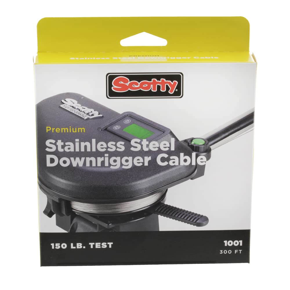 Scotty #1001 Premium Stainless Steel Replacement Downrigger Cable 300-Foot Spool