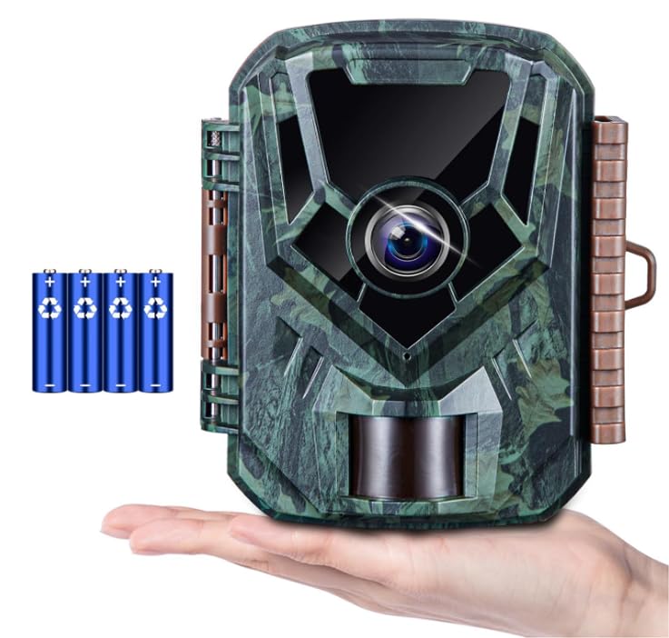 KJK Trail Camera 36MP 2.7K, Mini Game Camera with Night Vision 0.1s Trigger Time Motion Activated 130°Wide-Angle, Waterproof Trail Cam with 2.0” HD TFT Screen, Hunting Camera for Wildlife Monitoring