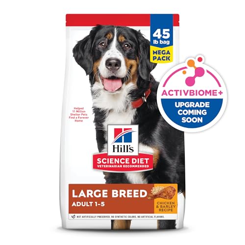 Hill's Science Diet Large Breed, Adult 1-5, Large Breed Premium Nutrition, Dry Dog Food, Chicken & Barley, 35 lb Bag