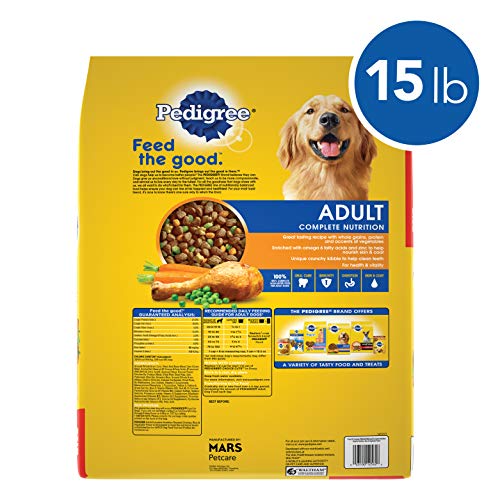 Pedigree Complete Nutrition Adult Dry Dog Food, Grilled Steak & Vegetable Flavor, 18 lb. Bag