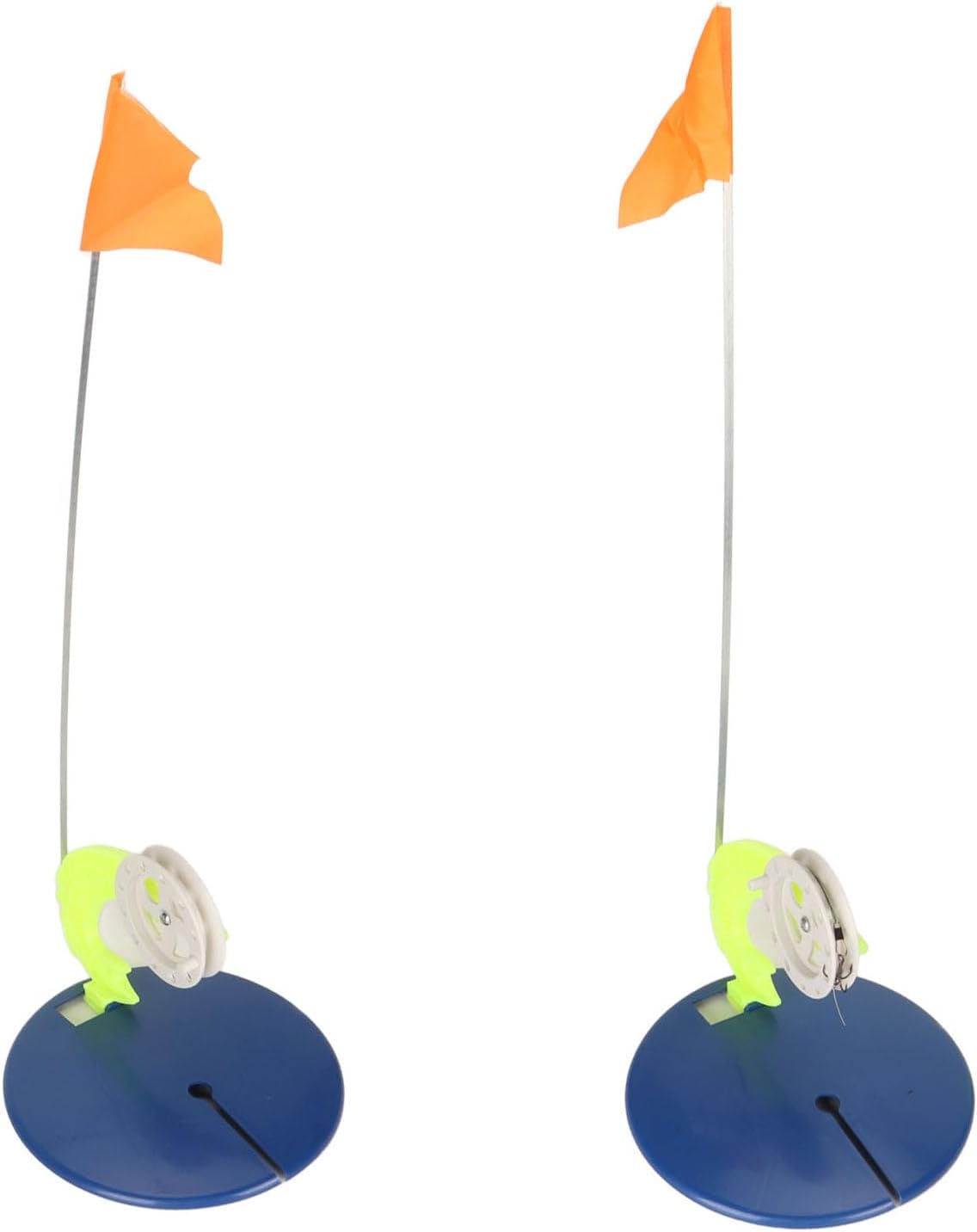 RiToEasySports 6 Set Ice Fishing Tip Ups with Storage Bag - Tip Up Flag Indicators for Winter Fishing