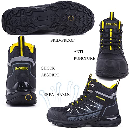 Steel Toe Work Boots for Women - Insulated Work Boots Steel Toe Sneakers Comfortable Construction Boot Lightweight Work & Safety Toe Shoes Gifts for Construction Workers for Work Construction
