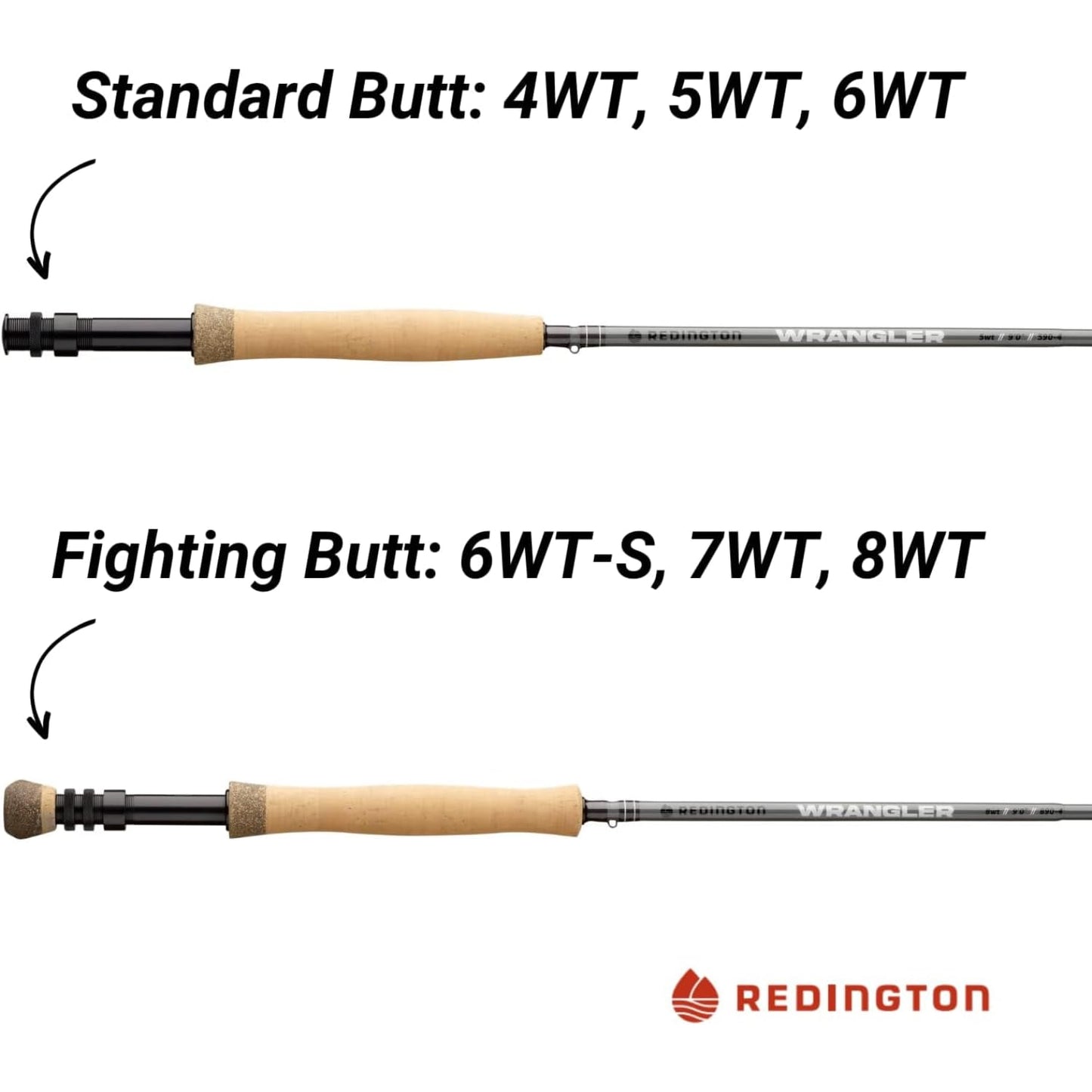 Redington Wrangler Fly Fishing Rod, 4-Piece Fly Rod, Durable Nylon Travel Tube, 5WT 9'0"