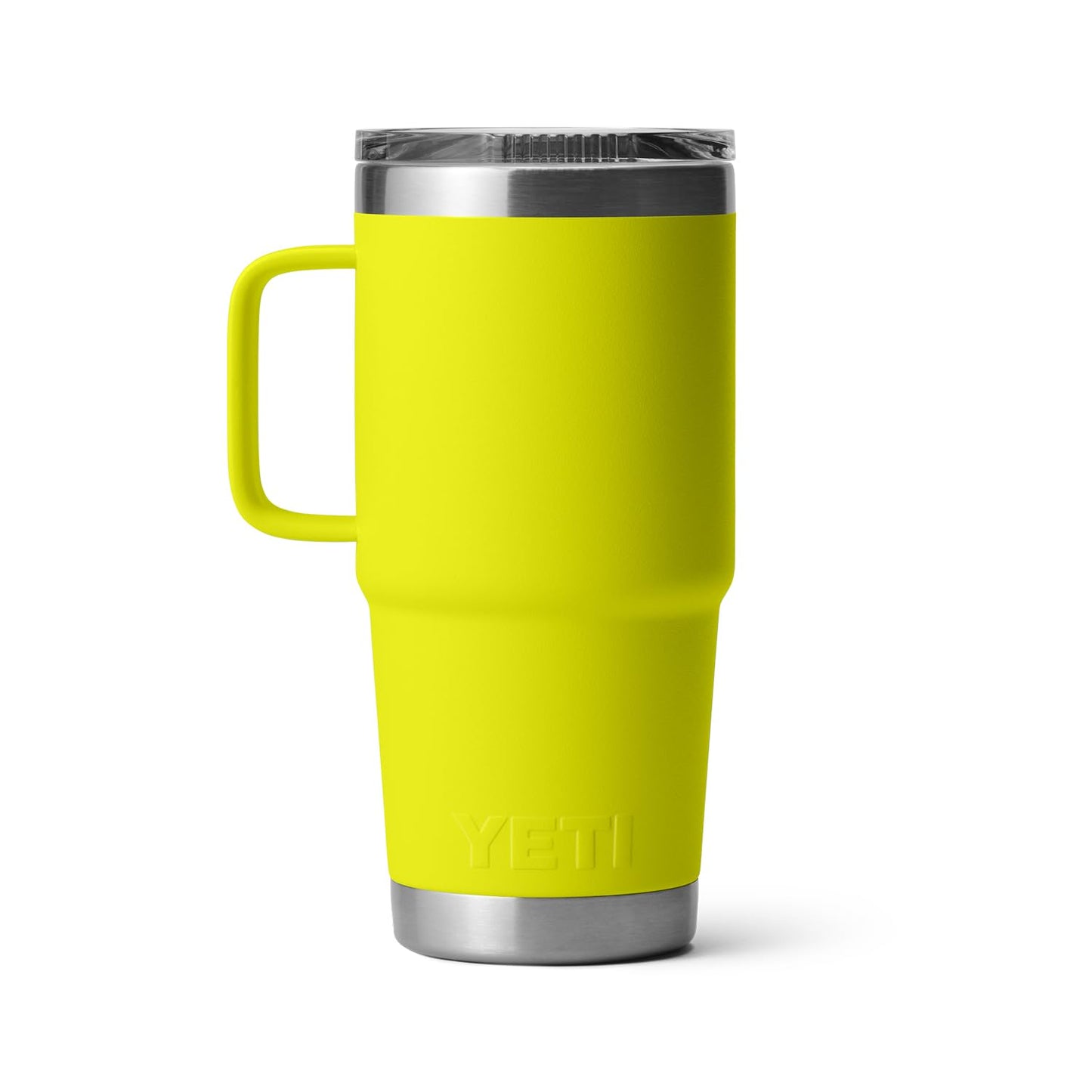 YETI Rambler 20 oz Travel Mug, Stainless Steel, Vacuum Insulated with Stronghold Lid, Firefly Yellow