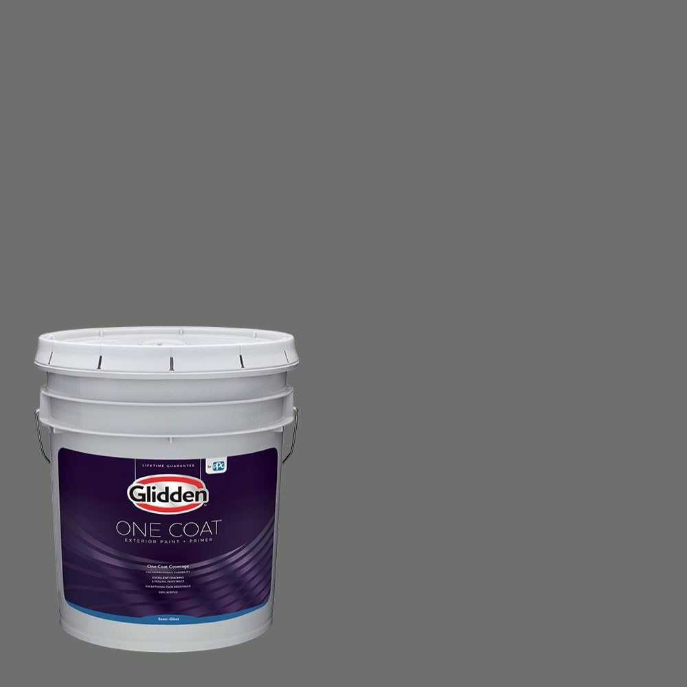 Glidden Exterior Paint + Primer: Black/Black Magic, One Coat, Satin, 1-Gallon