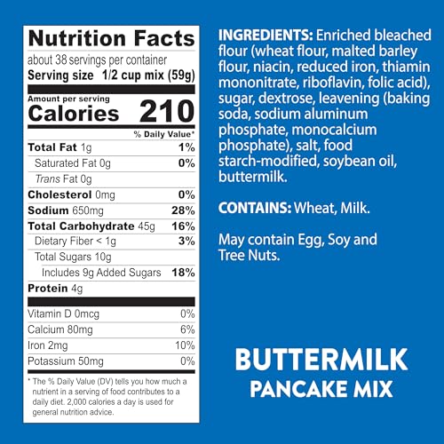 Krusteaz Complete Buttermilk Pancake and Waffle Mix, Light & Fluffy, 5 lb Bags (Pack of 6)