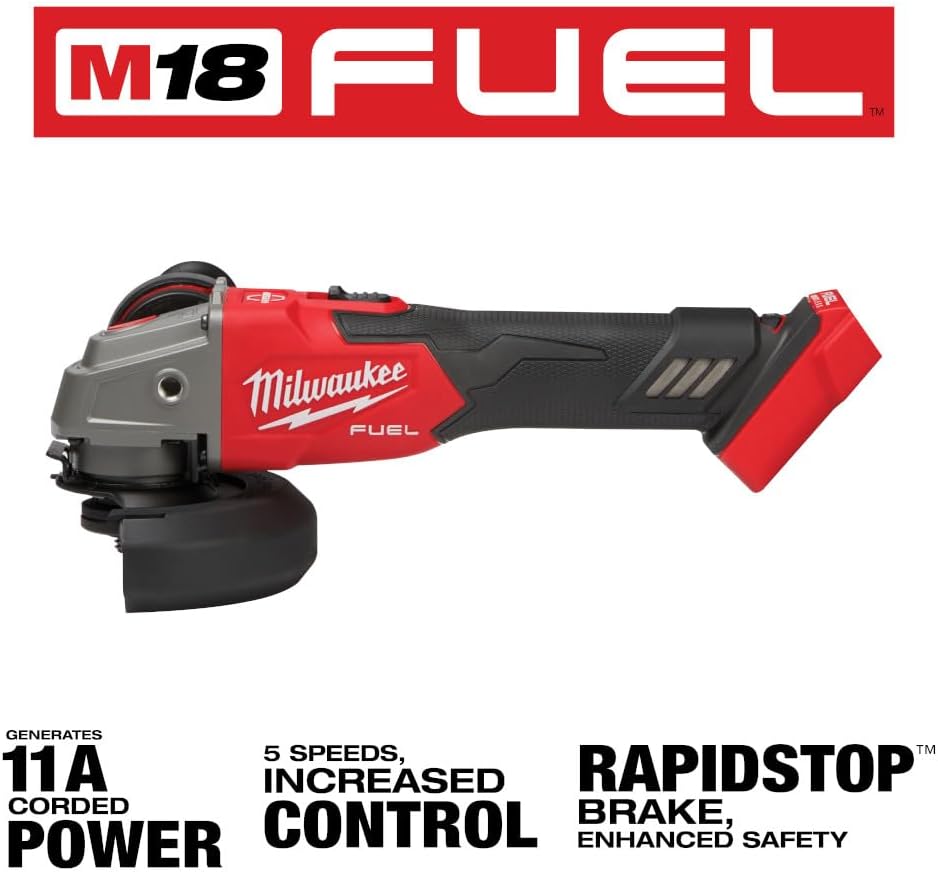 Milwaukee 2889-20 M18 4-1/2" - / 5" Variable Speed Braking Grinder (Bare Tool)