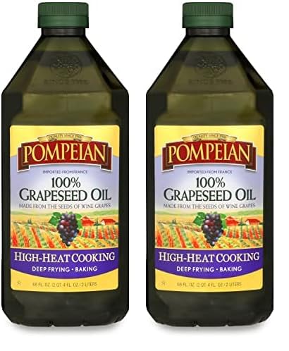 Pompeian 100% Grapeseed Oil, Light and Subtle Flavor, 68 Fl Oz
